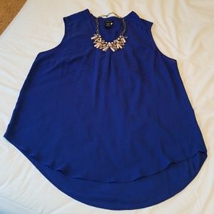 Torrrid Blue Flowy Sleeveless Top
